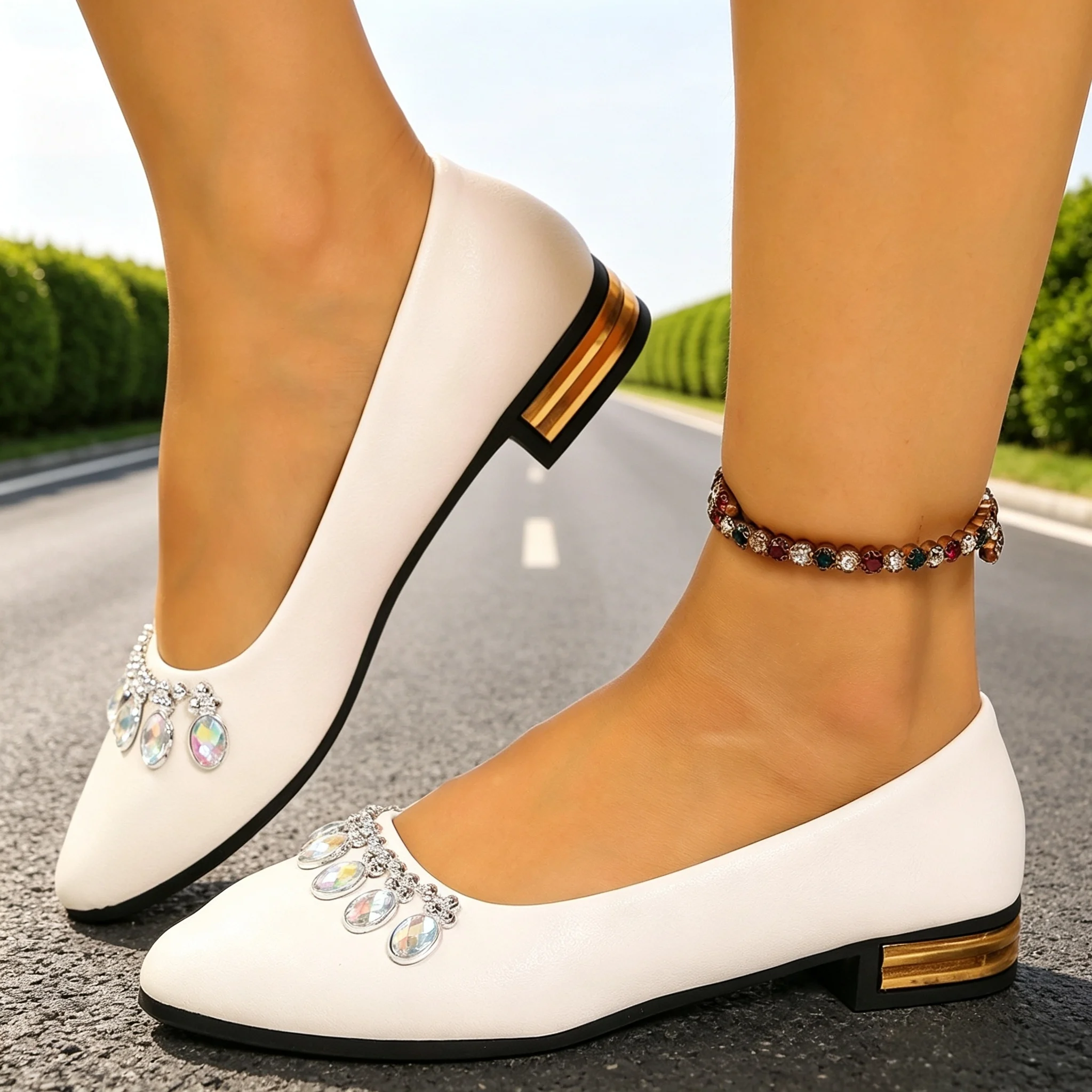 Women'S Fashion Shoes - Women Flats Pointed Toe Ballet Shoes