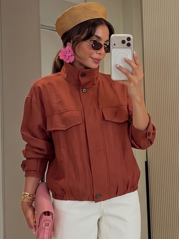 HH Women's Spring Fall Caramel - Women'S Fashion Utility Jacket review and price