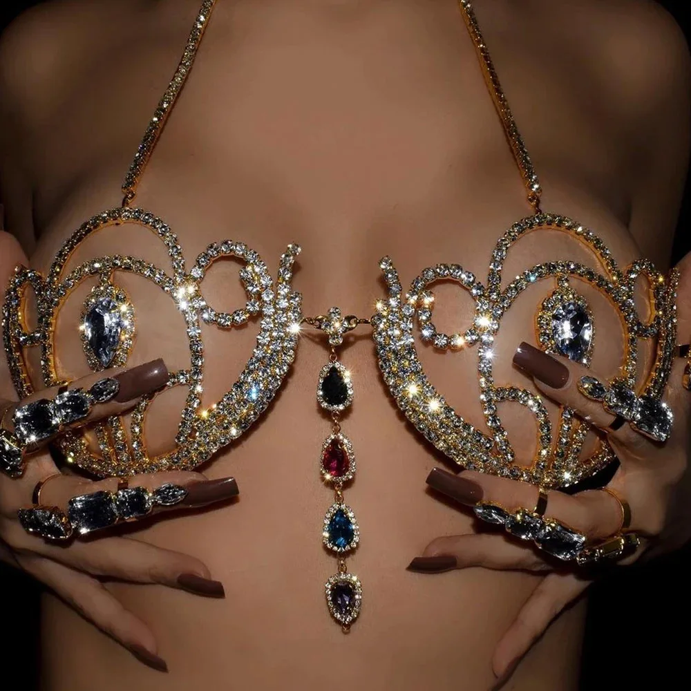 Luxury Rhinestone Bikini Bra G - Women'S Fashion Harness review and price