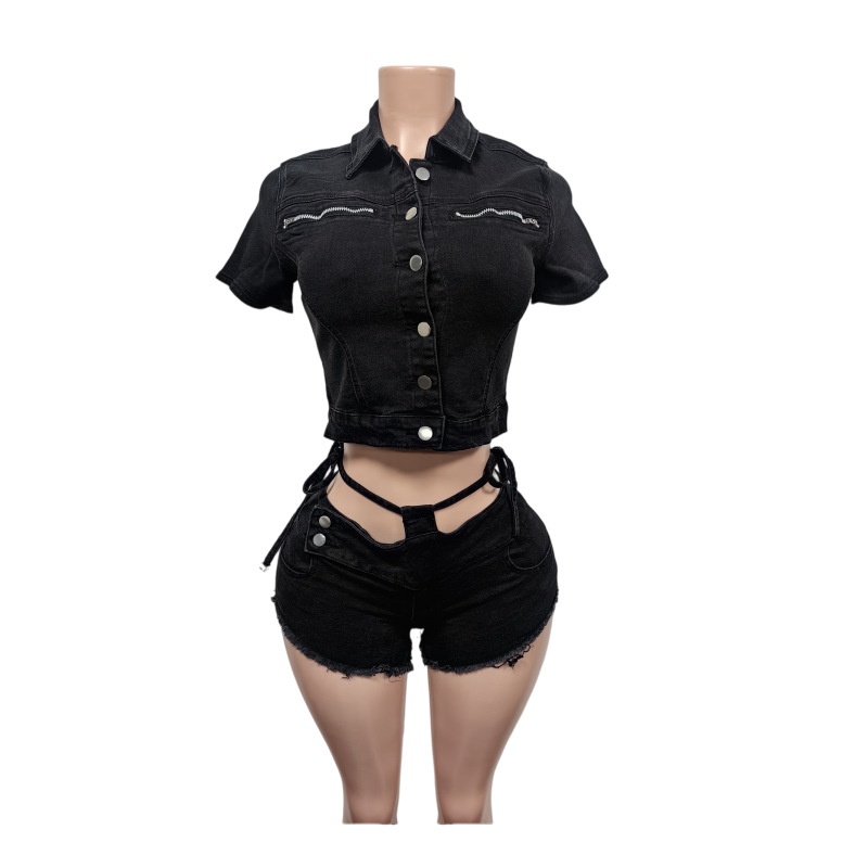 Sexy Denim 2 Piece Sets Women  - Women Fashion Jeans Top review and price