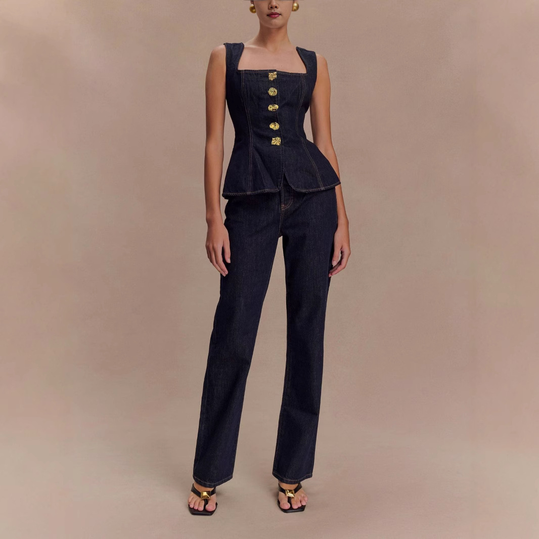 Summer Denim Pant Sets Women 2 - Women Fashion Jeans Top review and price