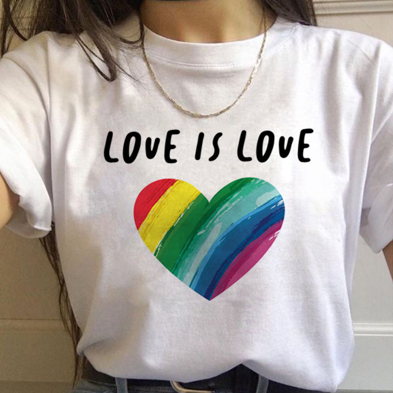 Lgbt Rainbow Harajuku T Shirt  - Women'S Fashion In The 90S review and price