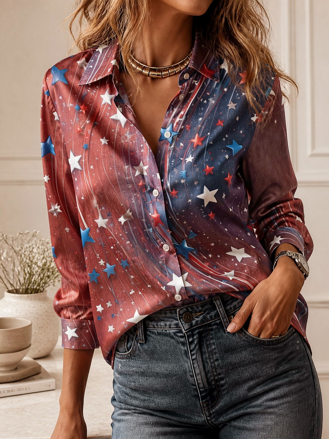 Elegant Long Sleeve Collared T - Women'S Fashion Tops review and price