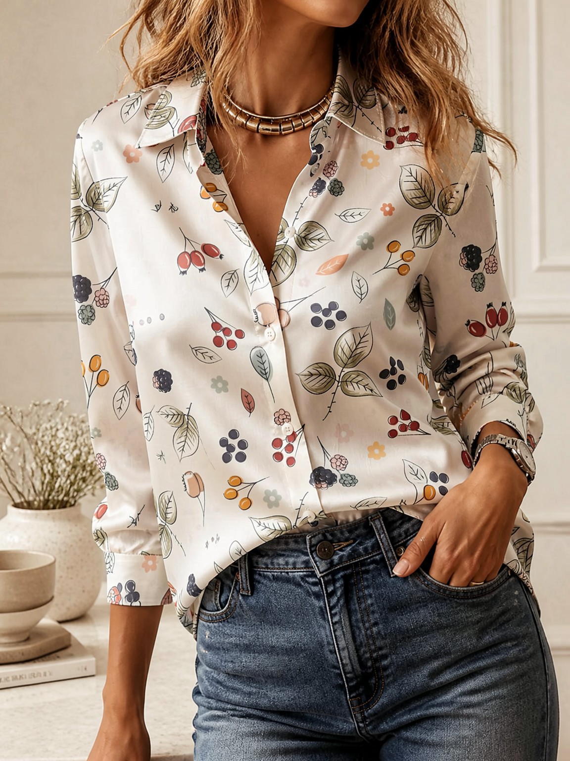 Elegant Long Sleeve Collared T - Women'S Fashion Tops review and price