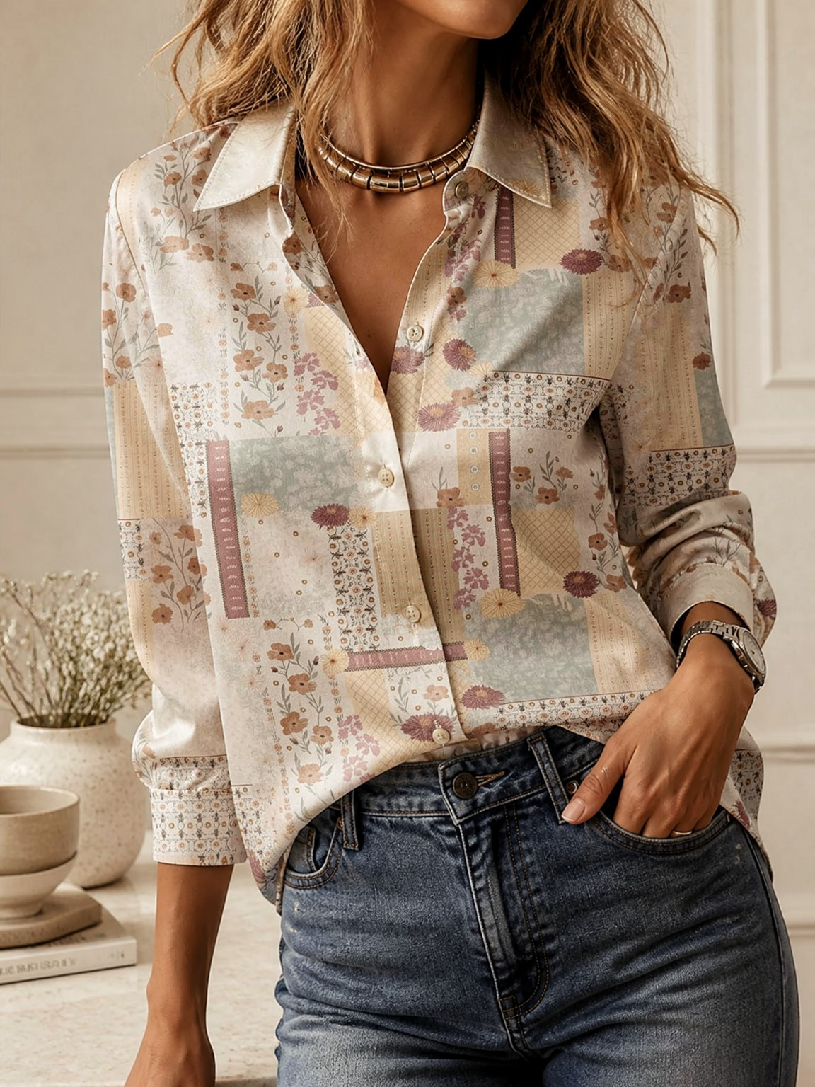 Elegant Long Sleeve Collared T - Women'S Fashion Tops review and price