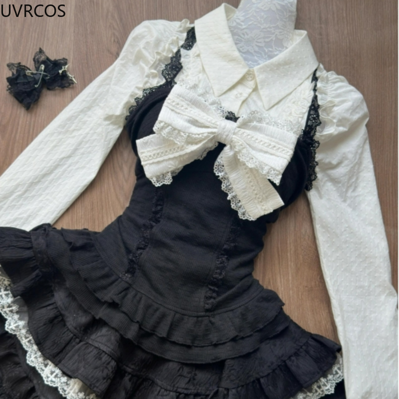 Y2k Aesthetic Lolita Style 3 P - Women'S Y2K Fashion Aesthetic review and price