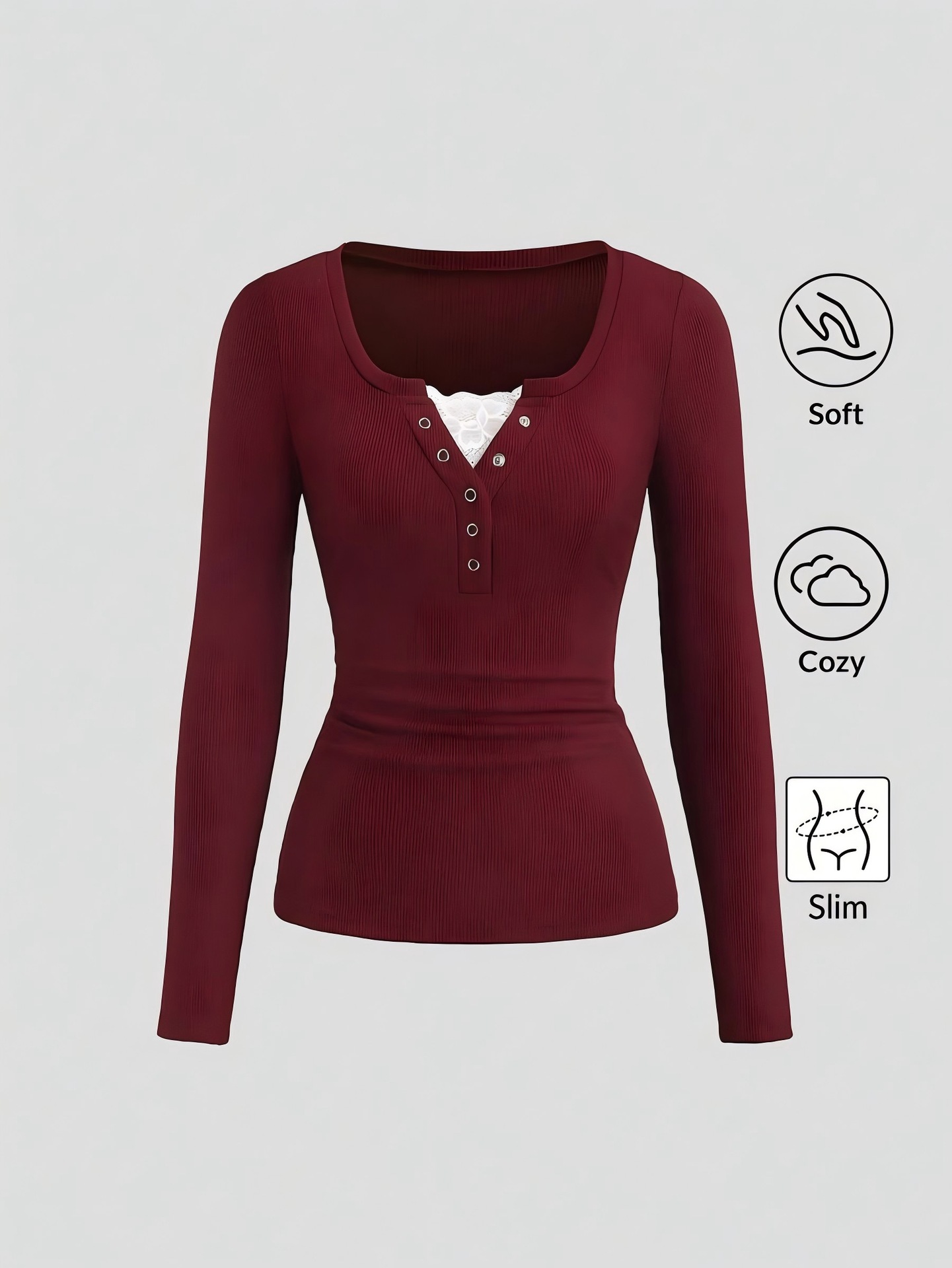 Women American Henley V Neck B - Trend Women Fashion review and price