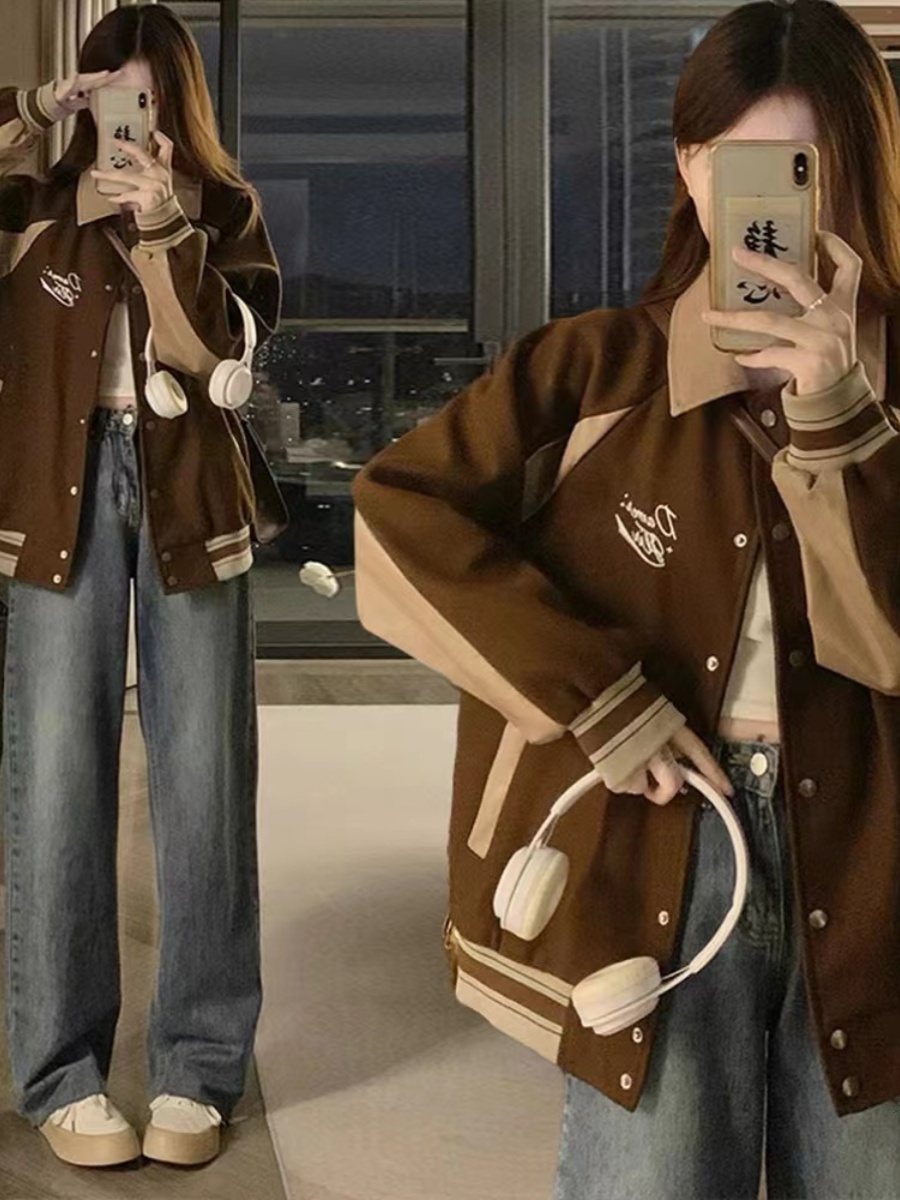 Baseball Jackets Girls With Le - Women'S Fashion Utility Jacket review and price