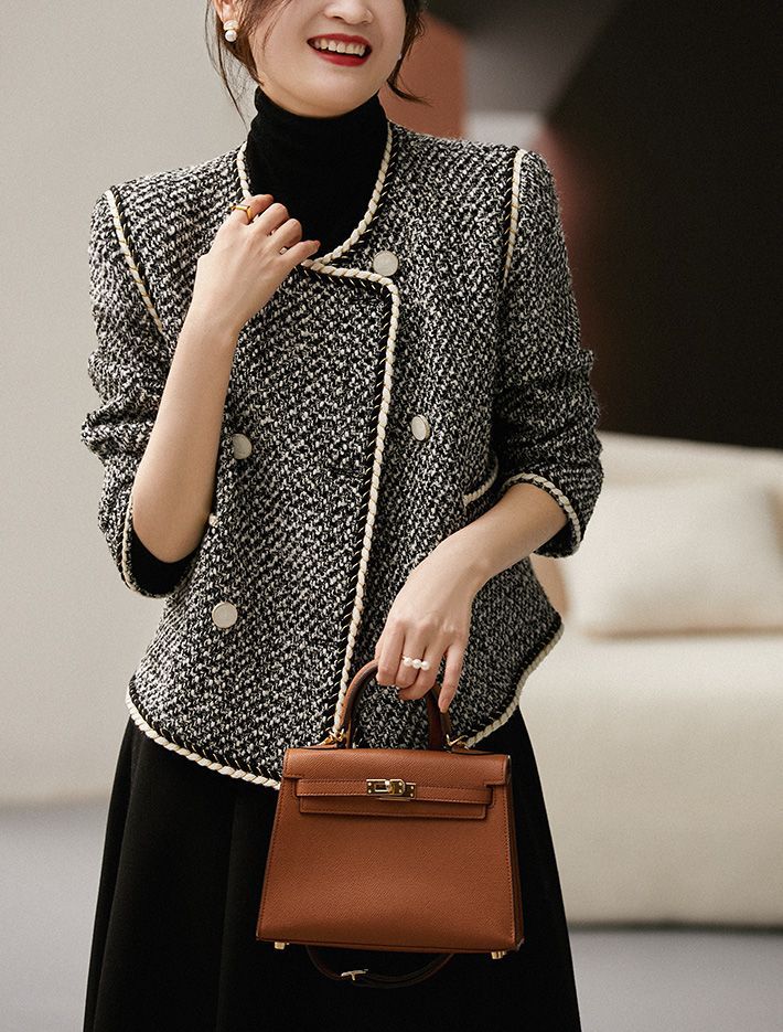 Tweed Jackets Woman White Shor - Women'S Fashion Utility Jacket review and price