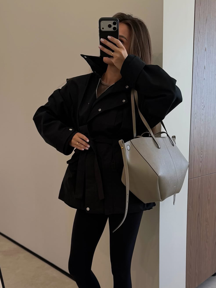 Women Short Trench Coat Belted - Women'S Fashion Utility Jacket review and price