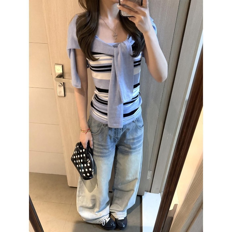 Blue Knitted Suits Women 2026  - Women'S Y2K Fashion Aesthetic review and price