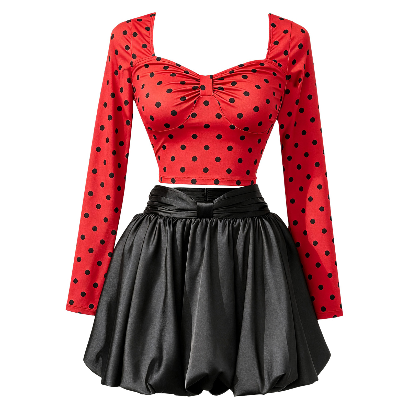 Womens Long Sleeve Polka Dot C - Women'S Fashion Tops review and price