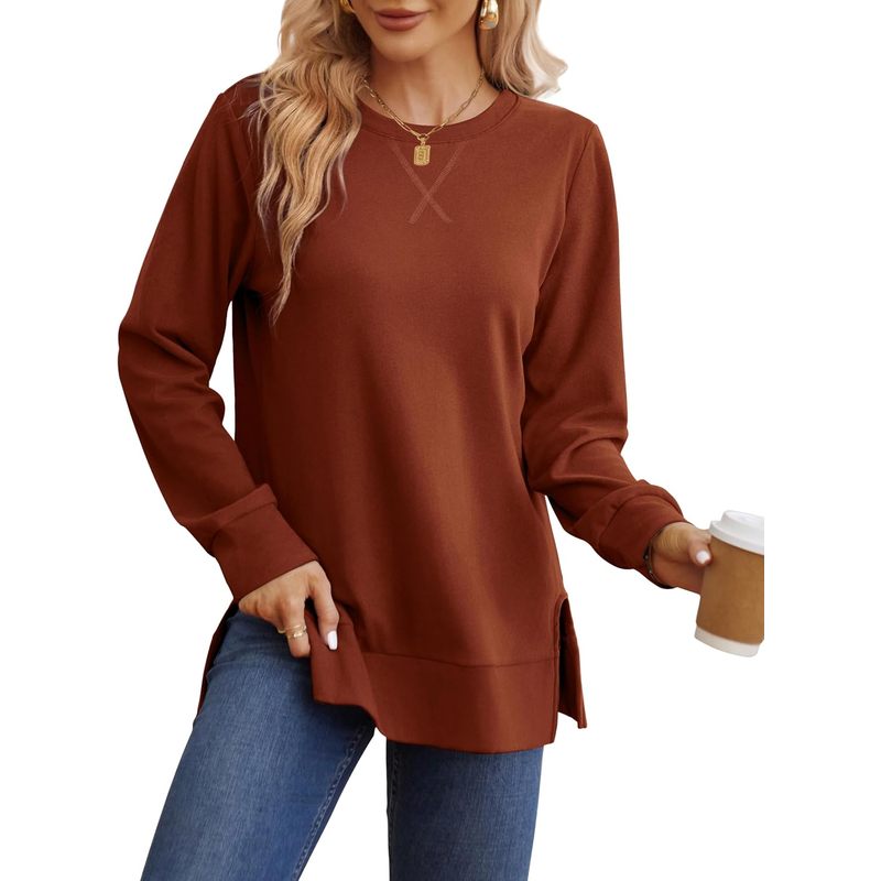 Sweatshirt women Side Split Fa - Women Fashion Open Now review and price