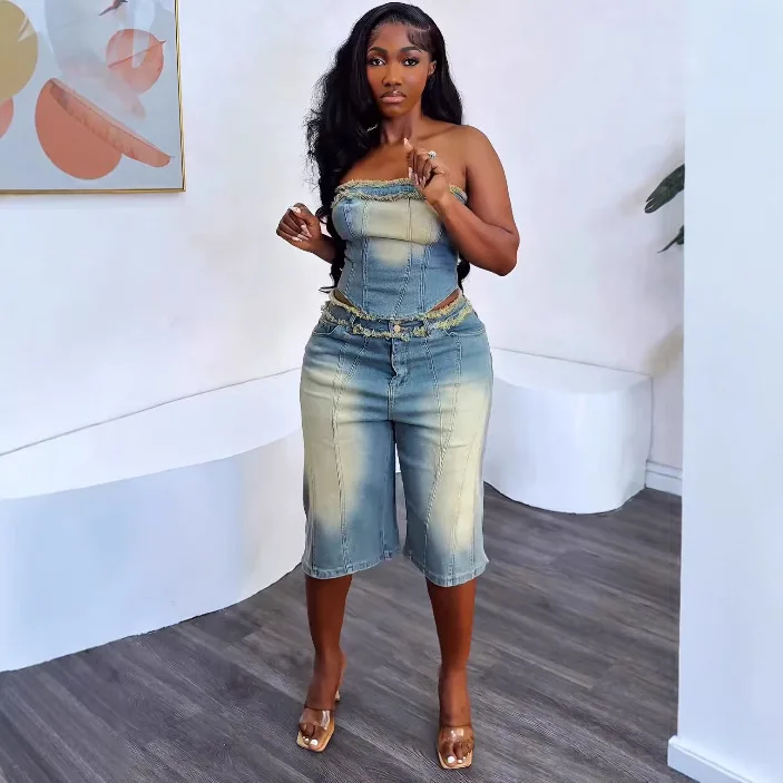 European and American Women's  - Women Fashion Jeans Top review and price