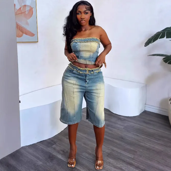 European and American Women's  - Women Fashion Jeans Top review and price
