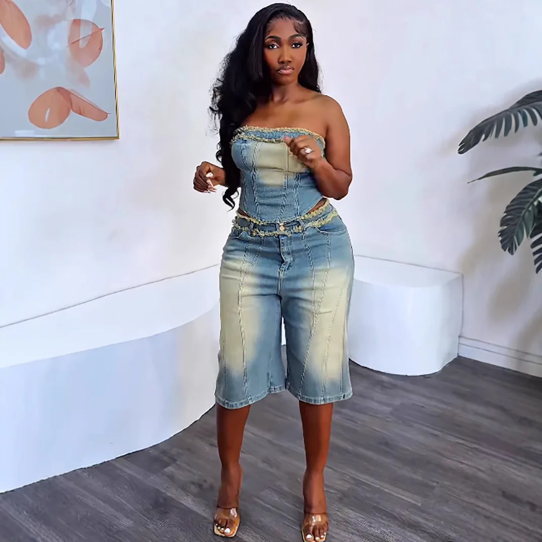 European and American Women's  - Women Fashion Jeans Top review and price