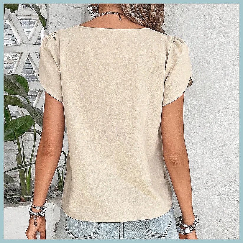 2024 Summer Vintage Solid Colo - Women'S Fashion Tops review and price
