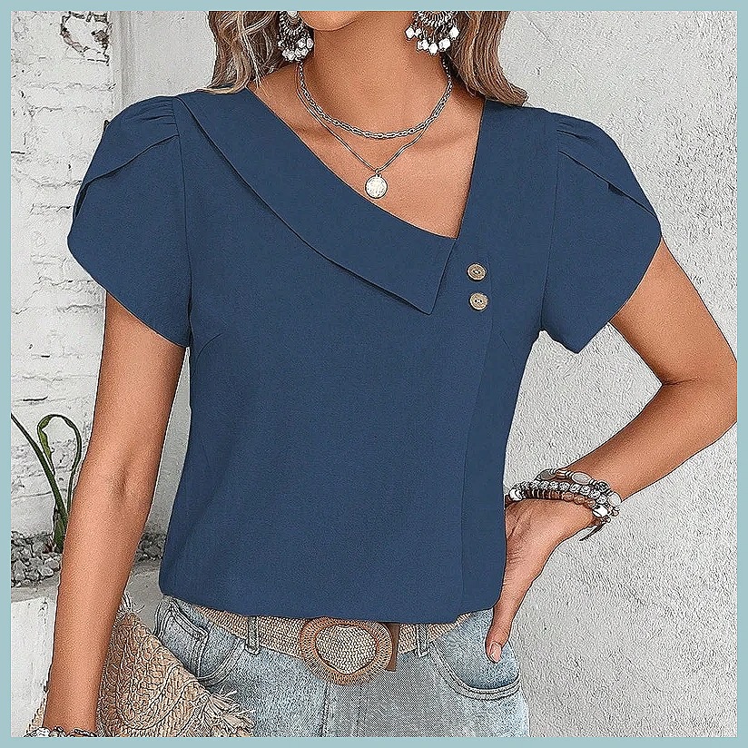 2024 Summer Vintage Solid Colo - Women'S Fashion Tops review and price